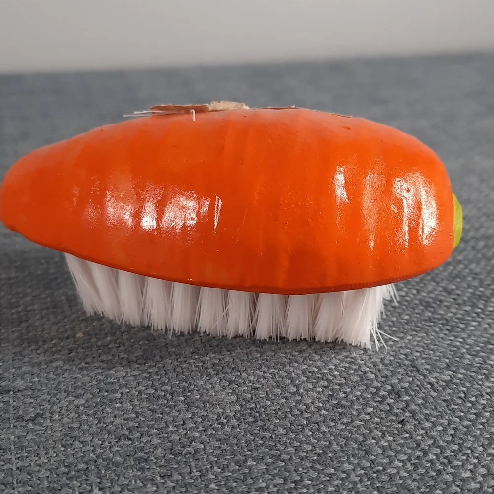 Kitchen Dish Towel Mason Mug Shaker Lid Vegetable Scrub Brush Set Carrot